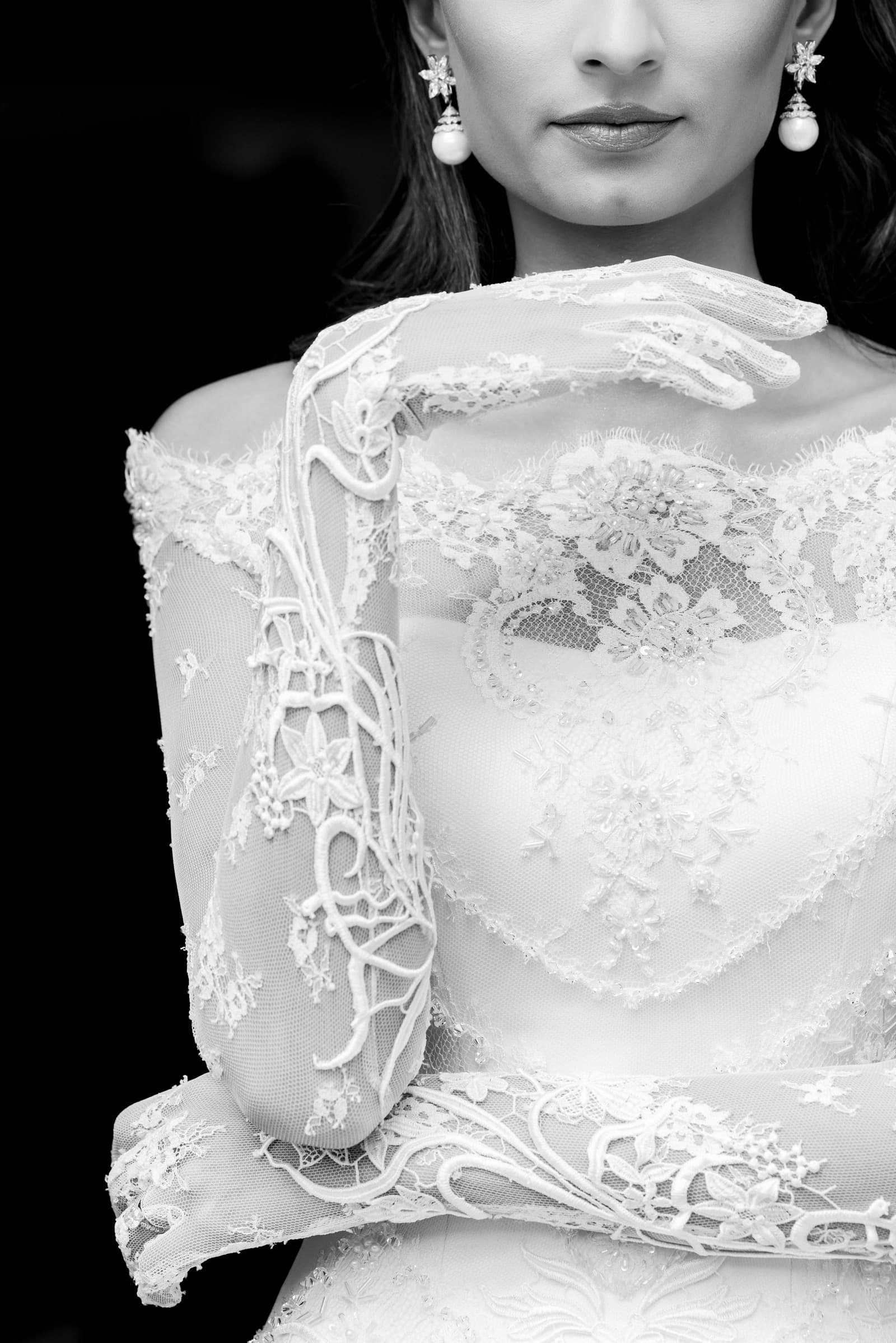 Elegant wedding couple portrait by CinaStage Studios